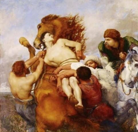 Lord Byron’s one of the most famous poems devoted to Ukrainian Hetman Ivan Mazeppa “Mazeppa” by Louis Guisnet, 1874