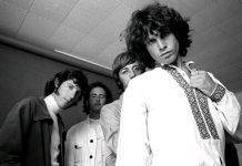 Jim Morrison in Ukrainian embroidery shirt presented to him by Andy Warhol