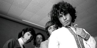 Jim Morrison in Ukrainian embroidery shirt presented to him by Andy Warhol