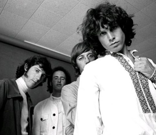 Jim Morrison in Ukrainian embroidery shirt presented to him by Andy Warhol