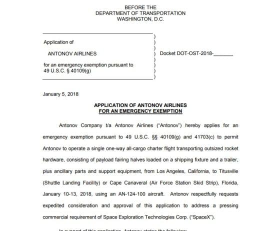 SpaceX turns to Ukrainian AN-124 plane for emergency delivery of oversized rocket parts to Cape Canaveral