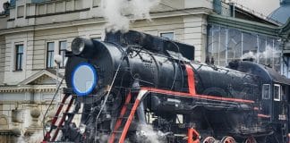 Almost Antique Locomotive Operating in Ukraine