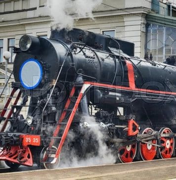 Almost Antique Locomotive Operating in Ukraine