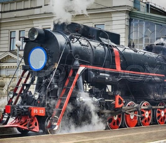 Almost Antique Locomotive Operating in Ukraine