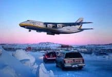 AN-124 helps out Boeing in extreeme freezing conditions in Canada