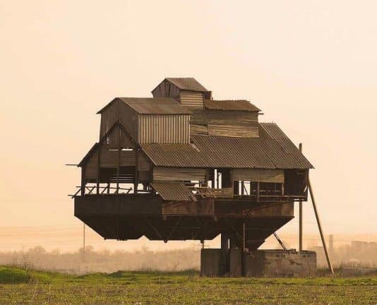 Abandoned potato sorting station in Ukraine