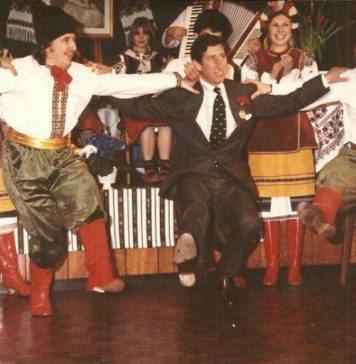 Prince Charles dancing Ukrainian Hopak dance, 1981