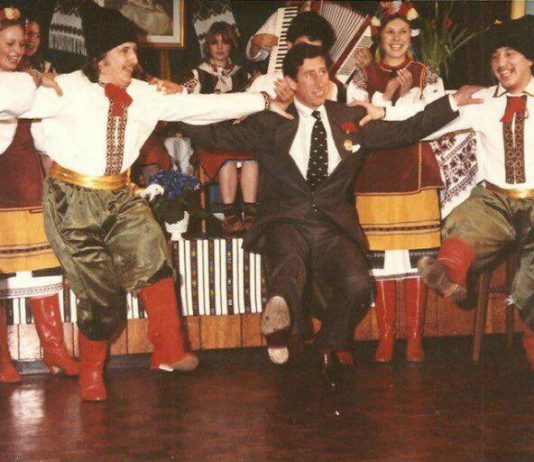 Prince Charles dancing Ukrainian Hopak dance, 1981