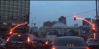 Cool traffic lights in Kyiv