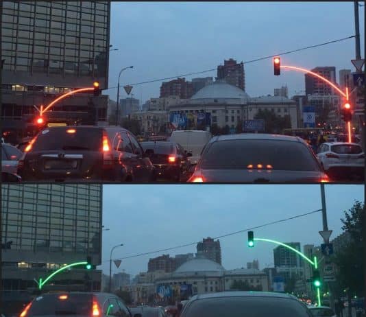 Cool traffic lights in Kyiv