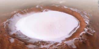 Water ice in the Korolev crater on Mars