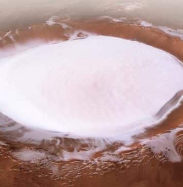 Water ice in the Korolev crater on Mars