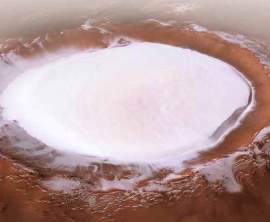 Water ice in the Korolev crater on Mars