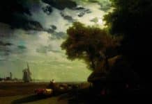 ‘Ukrainian landscape with chumaks in the moonlight’ by I. Aivazovsky