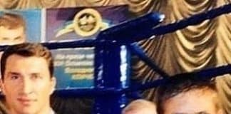 Young Boxer Usyk with his First Coach and Vladimir Klitschko