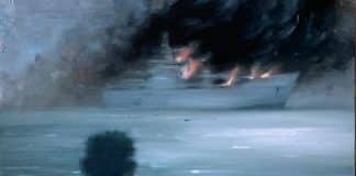 “Smoke on the water, the fire on Moskva” – Deep Purple support Ukrainian painter