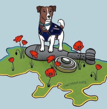 Ukrainian postage stamp to feature mine clearance dog Patron