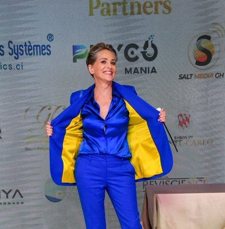 Sharon Stone signals her support for Ukraine at Cannes, – Vogue