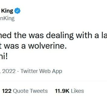 Stephen King compares Ukraine to Wolverine