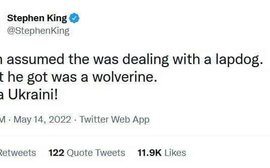 Stephen King compares Ukraine to Wolverine