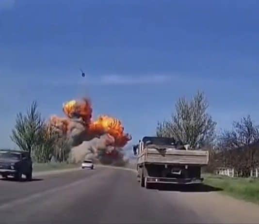 Turret of Russian tank: ‘I can fly, my friend!”