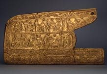 Scythian golden gorytos found in Ukraine with the scenes of the Achilleid epic that would be written only 500 years later