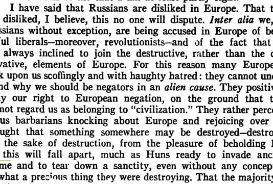 Dostoyevsky: ‘Scratch a Russian and you will find a Tartar’