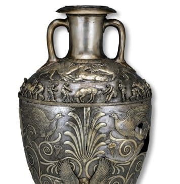 Most famous Scythian silver Amphora/Vase from Chertomlyk Royal Kurgan in Ukraine