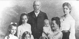 Ivan Puluj and long hair of one of his female students