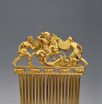Scythian Battle-Scene Golden Comb from Solokha Royal Kurgan in Ukraine