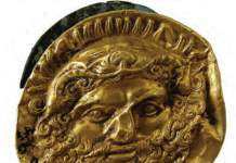Scythian Heracles and Medusa gold plates from Chmyreva Barrow in Ukraine