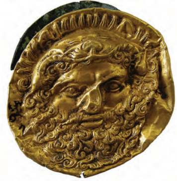 Scythian Heracles and Medusa gold plates from Chmyreva Barrow in Ukraine
