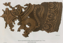 Heart-shaped ornamentations on Kyiv Rus textiles 1000 years ago. ‘Sacral Ivy’?