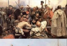 World-famous painter Ilya Repin portrayed two nations – Ukrainians above, Russians below