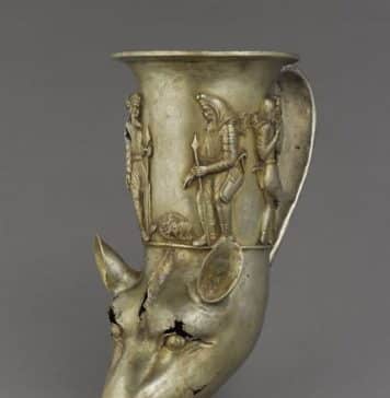 Scythian Wild Boar Silver Rhyton found in Ukraine but now in Louvre, France