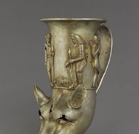 Scythian Wild Boar Silver Rhyton found in Ukraine but now in Louvre, France