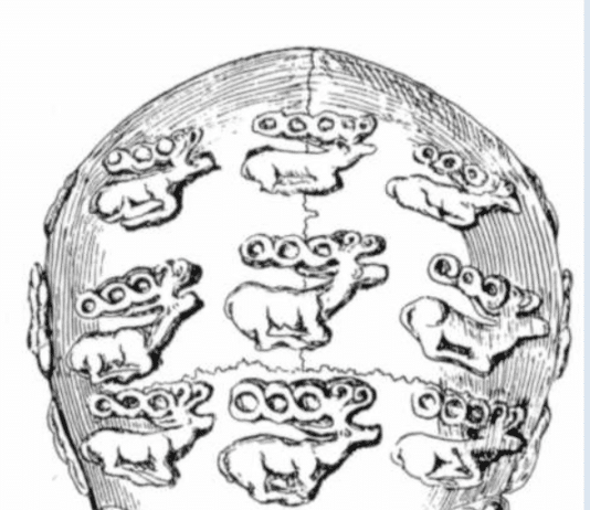 Gold Deer Plaques on Human Skull: Synjavka Scythian barrow in Ukraine