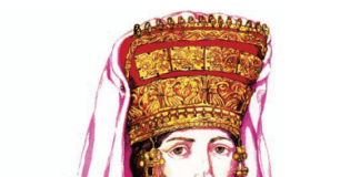 Priestess in Golden Tiara with Maenads from Great Ryzhanovka Kurgan in Ukraine