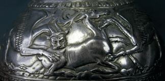Rare Griffins on Frieze Vessel from Great Ryzhanovka Kurgan