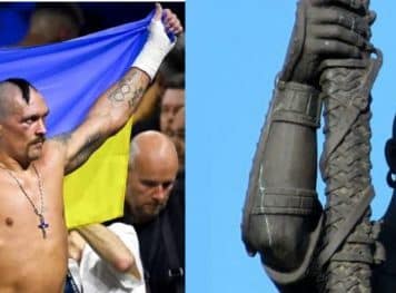 Boxer Usyk wears same ‘khokhol’ hairstyle as famous Kyiv ruler Sviatoslav the Brave more than 1000 years ago