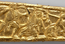 ‘Amazon in Battle’ scene on golden scabbard from Chertomlyk Royal Barrow in Ukraine
