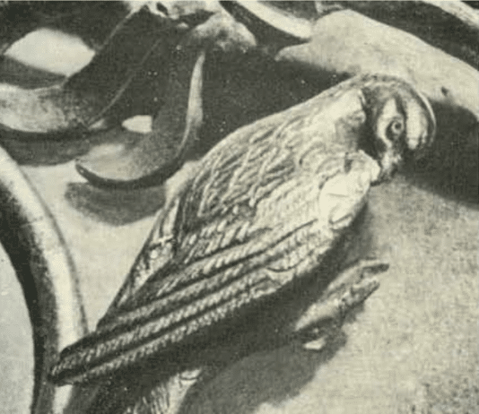 Sculptured birds on Golden Pectoral from Tovsta Mogyla Kurgan