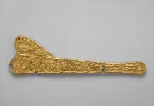 Battle Scenes including Amazon Female Warrior on Gold Scabbard from Chertomlyk Royal Kurgan in Ukraine