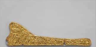 Battle Scenes including Amazon Female Warrior on Gold Scabbard from Chertomlyk Royal Kurgan in Ukraine