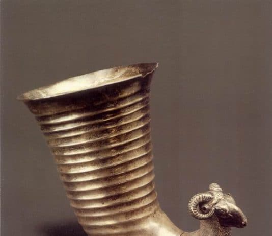 Royal Child Burial in Tovsta Mogyla Kurgan: Miniature wine vessels and rhyton