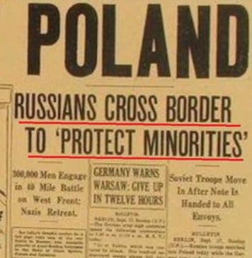 Invading Poland in 1939, Moscow used the same rhetoric and excuse it would use when invading Ukraine in 2014