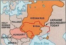 Kyiv Rus’ borders ca. 1000 AD: Largest Kingdom in Christendom