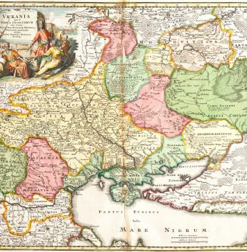 ‘Ukraine or the Cossacks Land’ map of 1720
