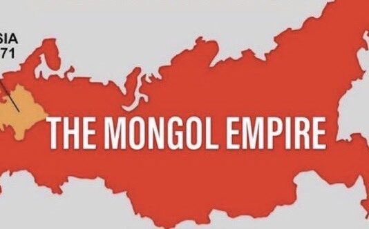Muscovy-Russia on the map of the Mongolian Empire