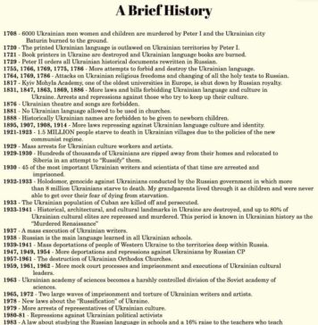 Russia’s attempts to destroy Ukraine in the past 300 years